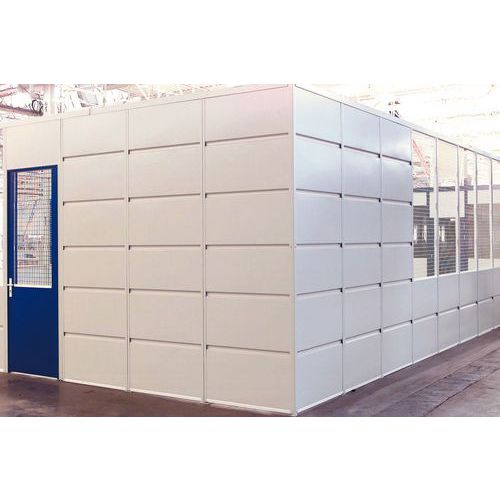 Divisória simples parede em chapa de aço - Painel integral - Altura 2,51 m Divisória simples parede em chapa de aço - Painel integral - Altura 2,51 m
