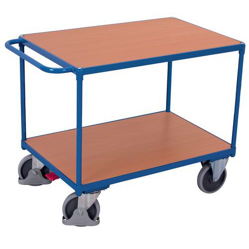 Carro de ferramentas com 2 plataformas em madeira – 850 x 500 mm – carga de 400 kg Carro de ferramentas com 2 plataformas em madeira – 850 x 500 mm – carga de 400 kg