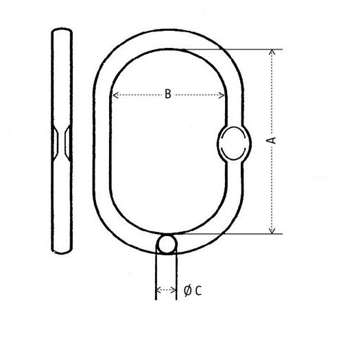 A = Comprimento interiorB = Largura interiorC = Secção Ø A = Comprimento interiorB = Largura interiorC = Secção Ø