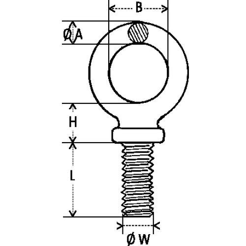 A = Secção ØB = Largura interiorH = Pé alturaL = Comprimento roscadoW = Tamanho roscagem A = Secção ØB = Largura interiorH = Pé alturaL = Comprimento roscadoW = Tamanho roscagem