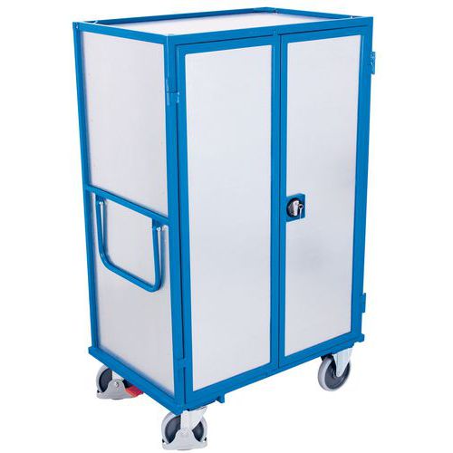Carro alto ergonómico com 5 plataformas em madeira – Aço galvanizado – 500 kg Carro alto ergonómico com 5 plataformas em madeira – Aço galvanizado – 500 kg