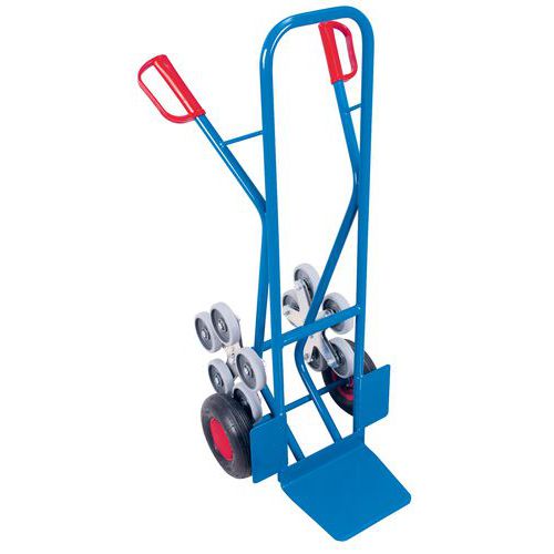 Transportador para escadas em aço com 5 rodas em estrela de 200 kg Transportador para escadas em aço com 5 rodas em estrela de 200 kg
