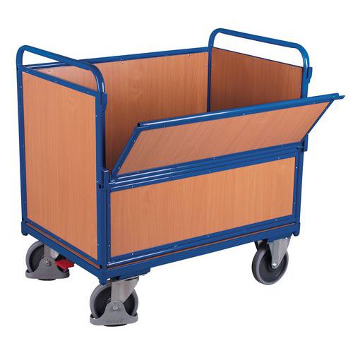 Carro ergonómico em madeira sem tampa – 1 parede semirrebatível – 500 kg Carro ergonómico em madeira sem tampa – 1 parede semirrebatível – 500 kg