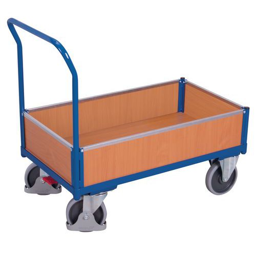 Carro ergonómico em madeira com paredes amovíveis – Capacidades de 400 e 500 kg Carro ergonómico em madeira com paredes amovíveis – Capacidades de 400 e 500 kg