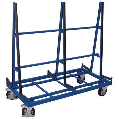 Carro porta-painéis ergonómico de dupla face – Capacidade de carga de 1200 kg Carro porta-painéis ergonómico de dupla face – Capacidade de carga de 1200 kg