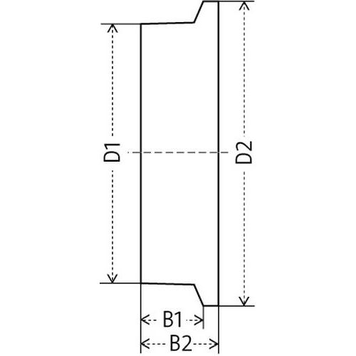 B1: piso largura B2: largura total D1: Ø D2: Ø total B1: piso largura B2: largura total D1: Ø D2: Ø total