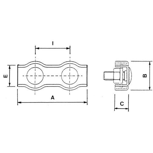 A = Largura totalB = Profundidade totalC = Altura totalI = Entre-eixo A = Largura totalB = Profundidade totalC = Altura totalI = Entre-eixo