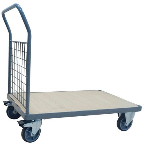 Carro com espaldar gradeado – Capacidade de 400 a 500 kg – Manutan Carro com espaldar gradeado – Capacidade de 400 a 500 kg – Manutan