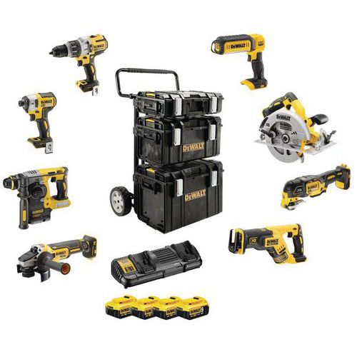 Kit Premium com 8 ferramentas da gama XR – 18 V – 5 Ah de iões de lítio Kit Premium com 8 ferramentas da gama XR – 18 V – 5 Ah de iões de lítio