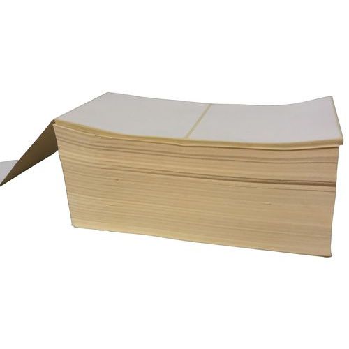 Tira de etiquetas de papel velino branco Tira de etiquetas de papel velino branco