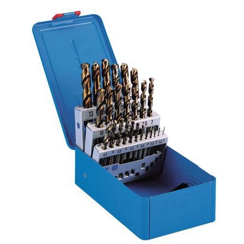 Caixa de brocas para metal HSS 5% Cobalto Caixa de brocas para metal HSS 5% Cobalto