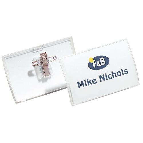 Porta-crachás Clik Fold - Com mola combi Porta-crachás Clik Fold - Com mola combi