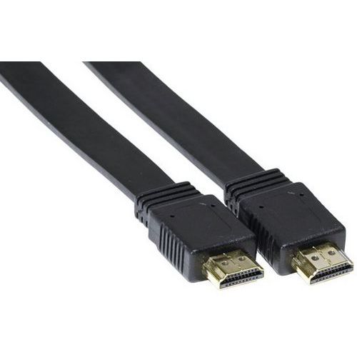 Cabo HDMI de alta velocidade, plano, com 1,5 m, preto. Cabo HDMI de alta velocidade, plano, com 1,5 m, preto.