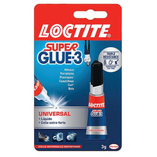 Cola líquida SUPER COLA 3 – Loctite – 3 g Cola líquida SUPER COLA 3 – Loctite – 3 g
