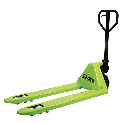 Porta-paletes manual ergonómico – Capacidade de 2500 kg Porta-paletes manual ergonómico – Capacidade de 2500 kg