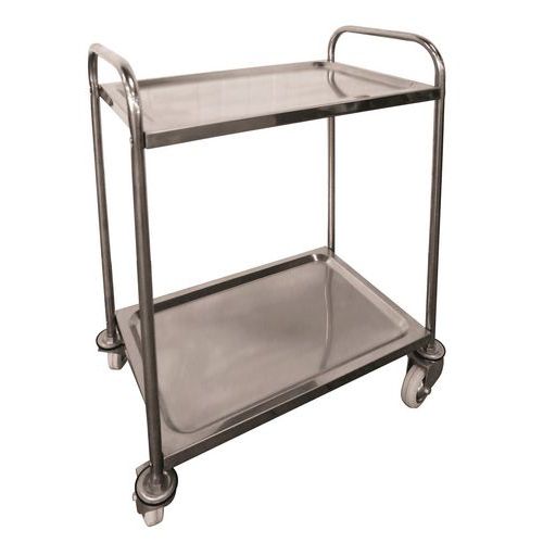Carro em inox de 2 plataformas – capacidade de 100 kg Carro em inox de 2 plataformas – capacidade de 100 kg