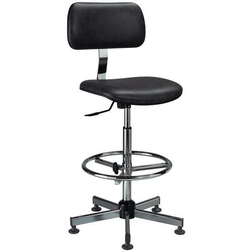 Cadeira de laboratório ergonómica – Alta – Com rodas Cadeira de laboratório ergonómica – Alta – Com rodas