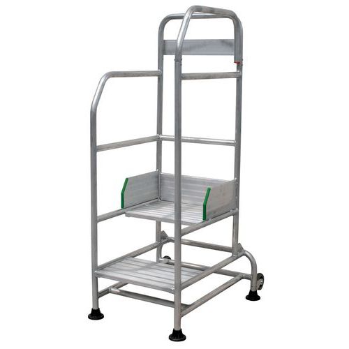 Miniescadote Palco com balaustrada de segurança frontal e lateral – 2 degraus – Facal Miniescadote Palco com balaustrada de segurança frontal e lateral – 2 degraus – Facal