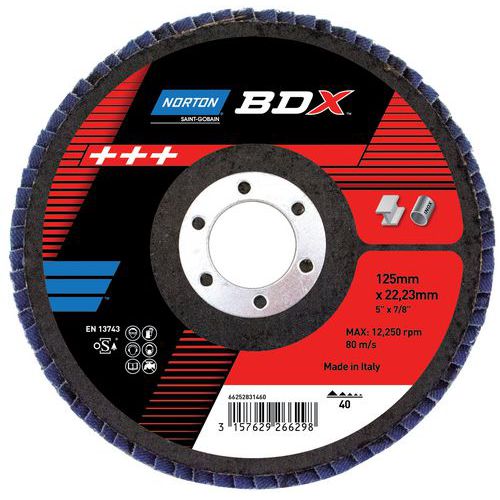 Disco de lamelas bombeado BDX - R842 - Grão de 40 a 80 Disco de lamelas bombeado BDX - R842 - Grão de 40 a 80