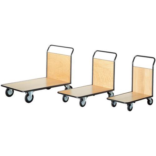 Carro de aço – 1 espaldar de painel fixo – capacidade de carga: 200 kg a 500 kg Carro de aço – 1 espaldar de painel fixo – capacidade de carga: 200 kg a 500 kg