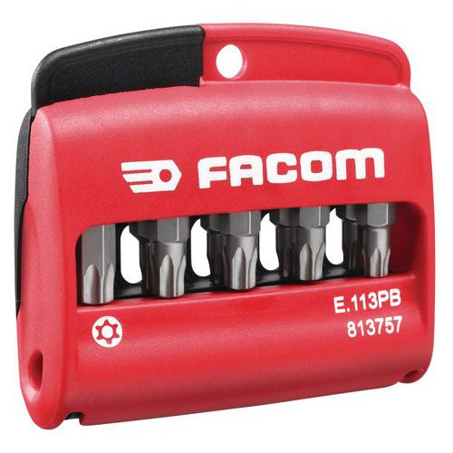 Estojo de pontas de aparafusamento - Composição Tamper Torx 10 peças Estojo de pontas de aparafusamento - Composição Tamper Torx 10 peças