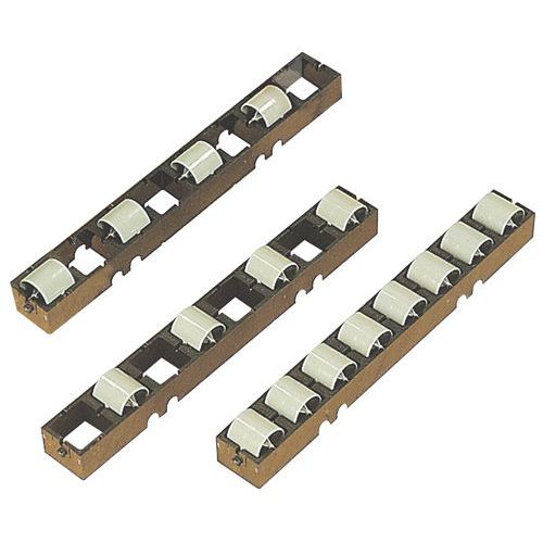 Calha com roletes plástico - Comprimento 272 mm Calha com roletes plástico - Comprimento 272 mm