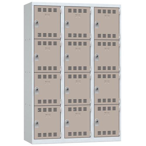 Cacifo multicompartimentos – 3 colunas – 4 compartimentos – 400 mm de largura Cacifo multicompartimentos – 3 colunas – 4 compartimentos – 400 mm de largura