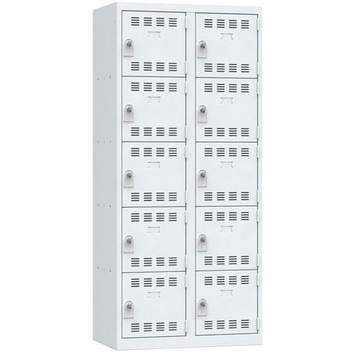 Cacifo multicompartimentos – 2 colunas – 5 compartimentos – 400 mm de largura Cacifo multicompartimentos – 2 colunas – 5 compartimentos – 400 mm de largura