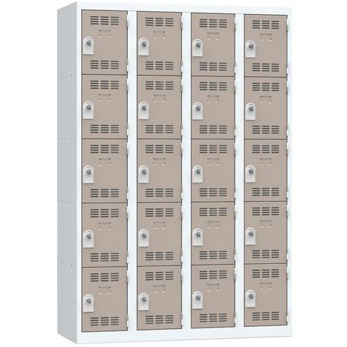 Cacifo multicompartimentos – 4 colunas – 5 compartimentos – 300 mm de largura Cacifo multicompartimentos – 4 colunas – 5 compartimentos – 300 mm de largura