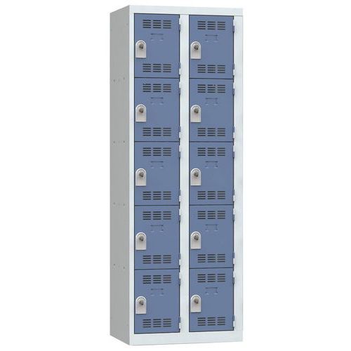 Cacifo multicompartimentos – 2 colunas – 5 compartimentos – 300 mm de largura Cacifo multicompartimentos – 2 colunas – 5 compartimentos – 300 mm de largura