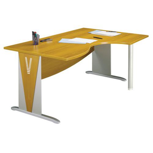 Secretária ergonómica Visio - Pés em L Secretária ergonómica Visio - Pés em L