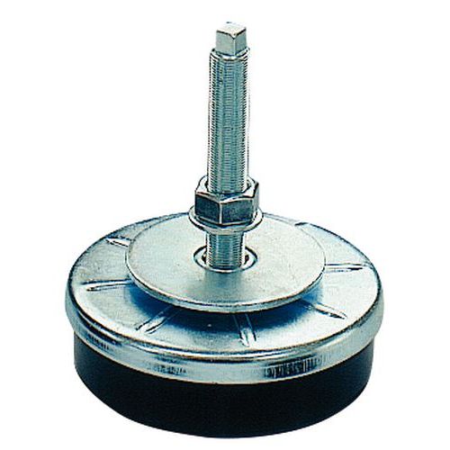 Suporte antivibrações com passo fino para cargas médias a pesadas - Haste aço galvanizado - Tamanho roscagem M Suporte antivibrações com passo fino para cargas médias a pesadas - Haste aço galvanizado - Tamanho roscagem M