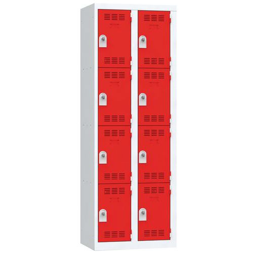 Cacifo multicompartimentos – 2 colunas – 4 compartimentos – 300 mm de largura Cacifo multicompartimentos – 2 colunas – 4 compartimentos – 300 mm de largura