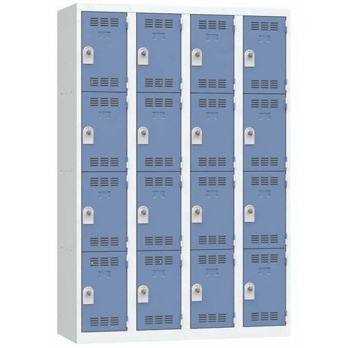 Cacifo multicompartimentos – 4 colunas – 4 compartimentos – 300 mm de largura Cacifo multicompartimentos – 4 colunas – 4 compartimentos – 300 mm de largura