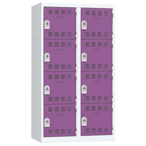 Cacifo multicompartimentos – 2 colunas – 4 compartimentos – 400 mm de largura Cacifo multicompartimentos – 2 colunas – 4 compartimentos – 400 mm de largura