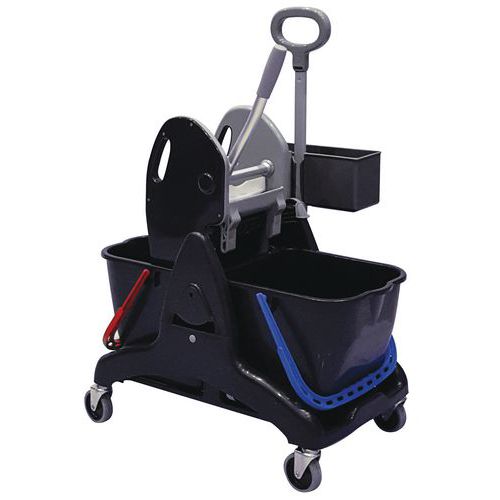 Carro de lavagem 2 x 25 L com espremedor – Pega lateral – Manutan Carro de lavagem 2 x 25 L com espremedor – Pega lateral – Manutan