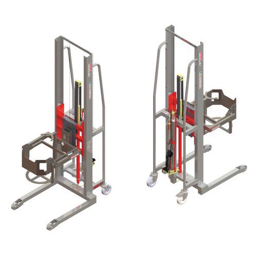 Empilhador GR manual com virador de bidões – capacidade de 300 kg Empilhador GR manual com virador de bidões – capacidade de 300 kg