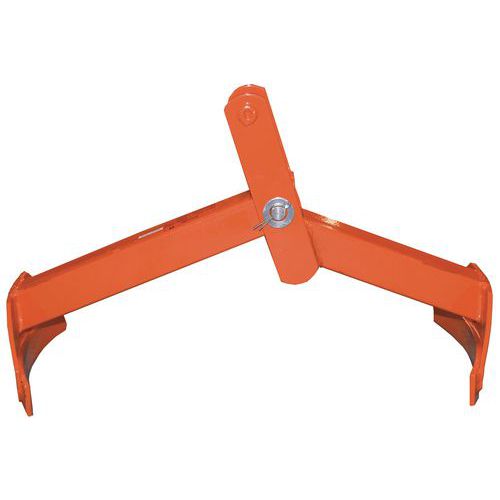 Pinça vertical e horizontal com 2 braços para bidões – capacidade de carga de 350 kg Pinça vertical e horizontal com 2 braços para bidões – capacidade de carga de 350 kg
