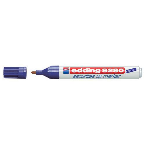 Kit Géocaching : Lampe De Poche UV 9 LEDs + Stylo Spécial Edding 8280