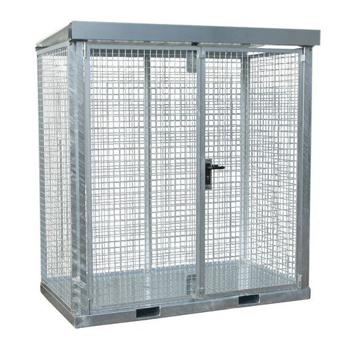 Contentor para botijas de gás com 3 filas para 3 botijas Contentor para botijas de gás com 3 filas para 3 botijas