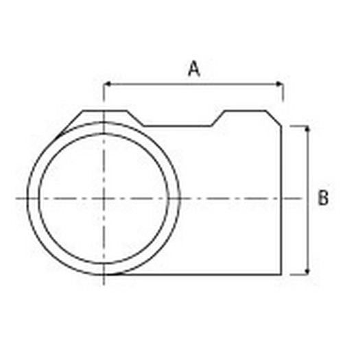Dimensão do tubo A B Ø 27 mm 44 36Ø 42 mm 60 54Ø 48 mm 68 64 Dimensão do tubo A B Ø 27 mm 44 36Ø 42 mm 60 54Ø 48 mm 68 64