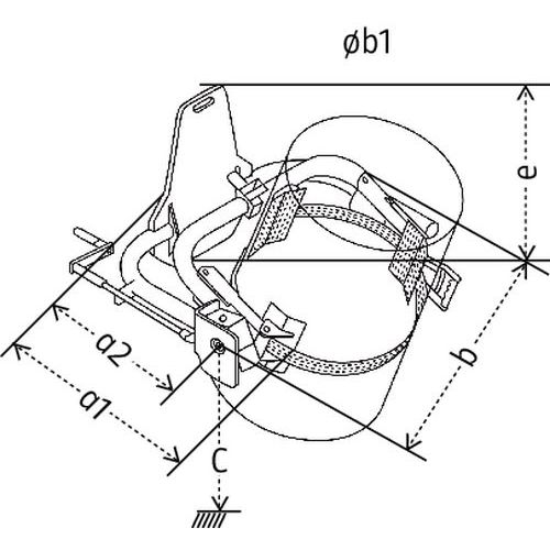 a1 = Profundidade totala2 = Profundidade útilb = Largura totalb1 = Ø máx.c = Altura de elevação mínimae = Altura a1 = Profundidade totala2 = Profundidade útilb = Largura totalb1 = Ø máx.c = Altura de elevação mínimae = Altura