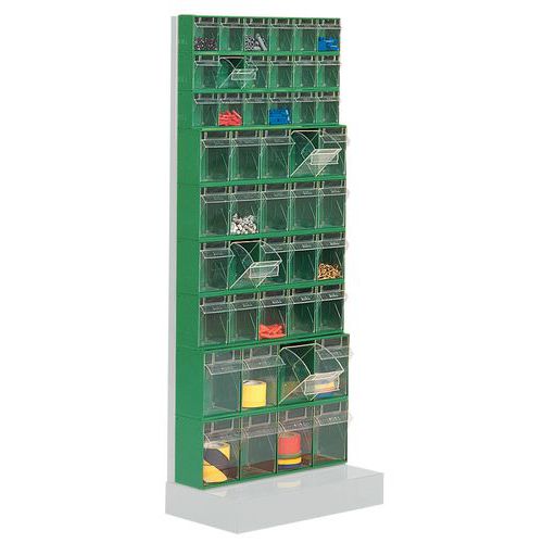 Estante com caixas inclináveis Madia - Altura 150 cm - 9 filas Estante com caixas inclináveis Madia - Altura 150 cm - 9 filas