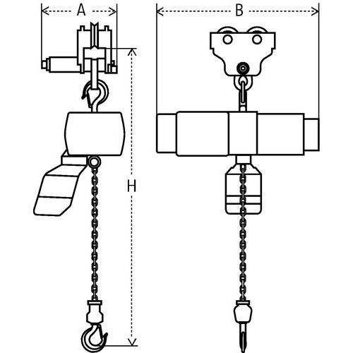 A: largura totalB: profundidade totalH: altura total A: largura totalB: profundidade totalH: altura total