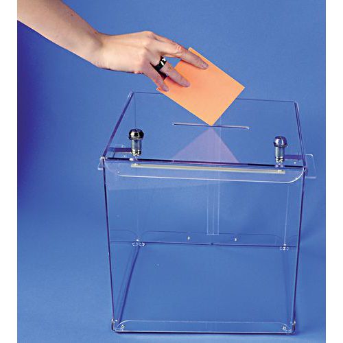 Urna eleitoral transparente - 600 boletins Urna eleitoral transparente - 600 boletins