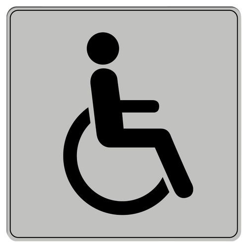 Pictograma em poliestireno ISO 7001 – Sanitários para deficientes Pictograma em poliestireno ISO 7001 – Sanitários para deficientes