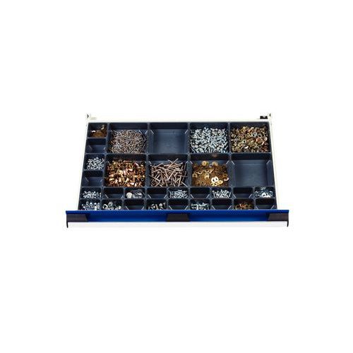 30 compartimentos: 18 C x L: 50 x 75 mm4 C x L: 75 x 75 mm 8 C x L: 150 x 150 mm 30 compartimentos: 18 C x L: 50 x 75 mm4 C x L: 75 x 75 mm 8 C x L: 150 x 150 mm