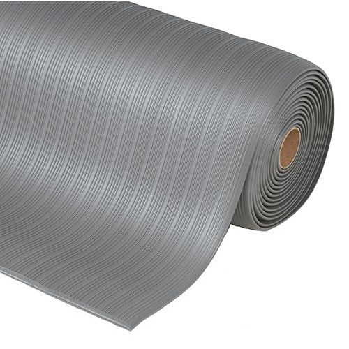Tapete ergonômico antifadiga Airug com estrias L122 Cinzento - Notrax.