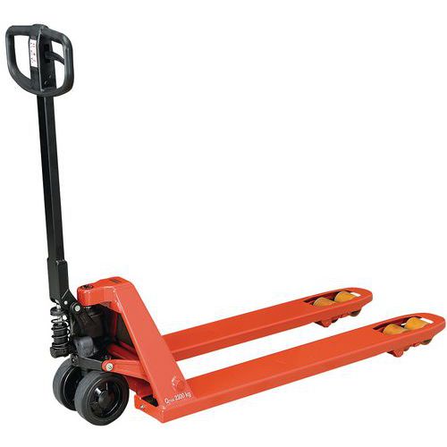 Porta-paletes manual Silence - Garfo com comprimento de 1000 mm - Capacidade de 2300 kg Porta-paletes manual Silence - Garfo com comprimento de 1000 mm - Capacidade de 2300 kg