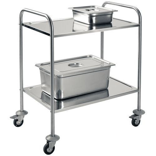 Carro inox - 2 plataformas - Capacidade 60 kg Carro inox - 2 plataformas - Capacidade 60 kg